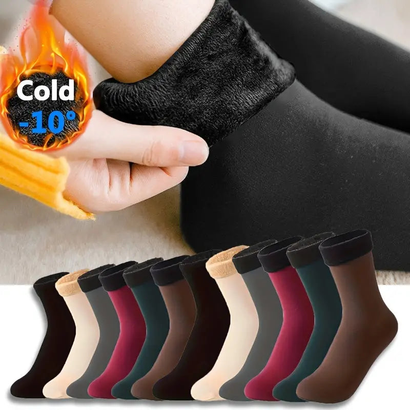 Paar 6 mit Fleece gefütterte Winter-Thermosocken