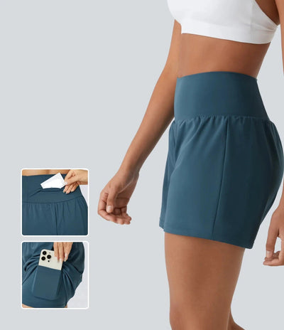 Hilara™ | 2-in-1-Yoga-Shorts mit hoher Taille, Gesäßtasche und Seitentasche