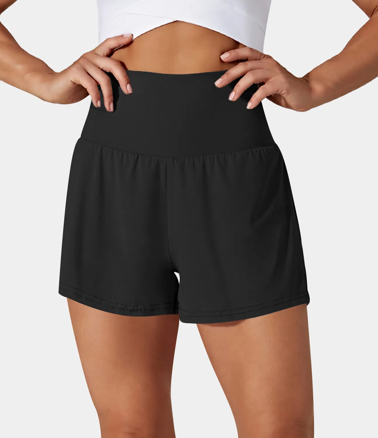 Hilara™ | 2-in-1-Yoga-Shorts mit hoher Taille, Gesäßtasche und Seitentasche