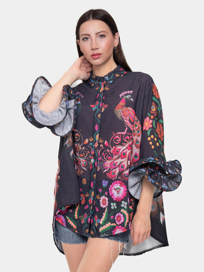 FLAMENCO-Shirt - Pfauen