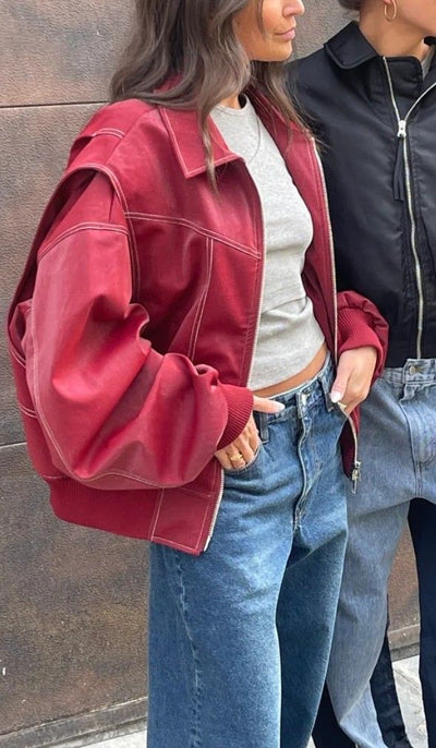 Alice Oversized Lederjacke
