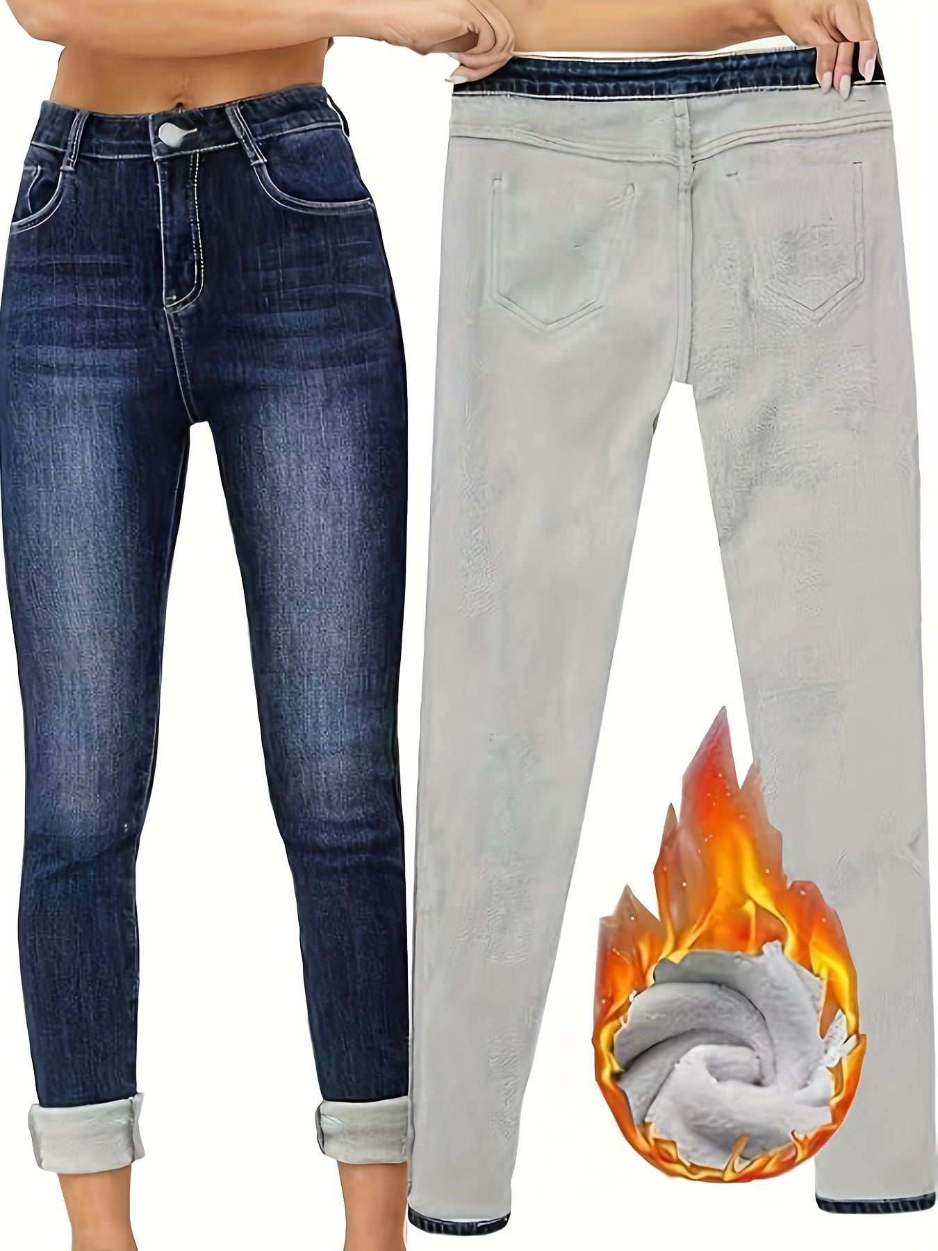 Taja Winterjeans mit hoher Taille